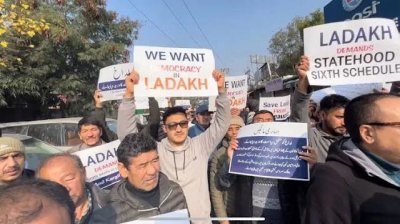 Activists Rally in Kargil for Full Statehood & Constitutional Safeguards for Ladakh