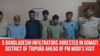 5 Bangladeshi nationals detained in Gomati ahead of PM’s Tripura visit