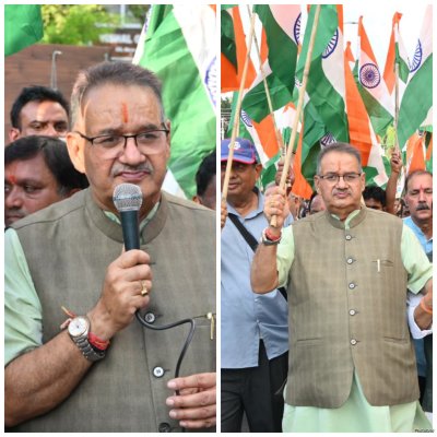 हर घर तिरंगा यात्रा में उमड़ा जनसैलाब, कैबिनेट मंत्री गणेश जोशी ने किया शुभारंभ