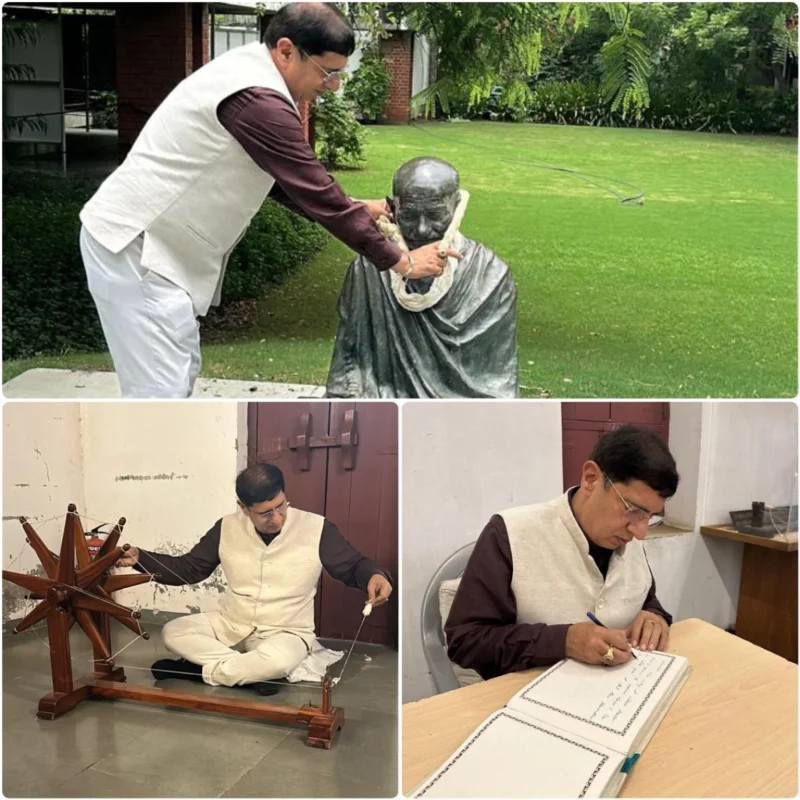 उत्तराखंड : साबरमती आश्रम पहुंचे कैबिनेट मंत्री प्रदीप बत्रा, महात्मा गांधी को श्रद्धांजलि अर्पित की