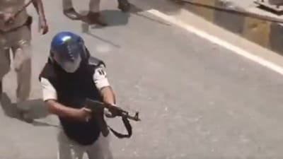 Bihar Cop Suspended After Viral Video of AK-47 Firing During Student Protes