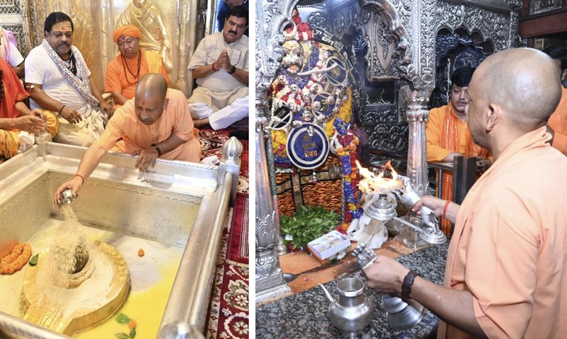 यूपी : मुख्यमंत्री योगी ने श्रावण मास के प्रथम दिन बाबा विश्वनाथ और काल भैरव मंदिर जाकर किया दर्शन-पूजन
