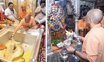 यूपी : मुख्यमंत्री योगी ने श्रावण मास के प्रथम दिन बाबा विश्वनाथ और काल भैरव मंदिर जाकर किया दर्शन-पूजन
