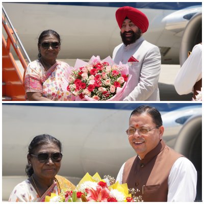 देवभूमि पहुंचीं राष्ट्रपति द्रौपदी मुर्मु, जौलीग्रांट एयरपोर्ट पर हुआ भव्य स्वागत