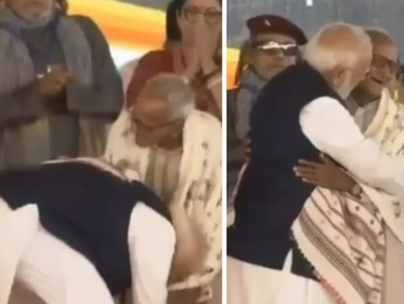 PM Modi Pays Respect to 97-Year-Old BJP Veteran in Bengal