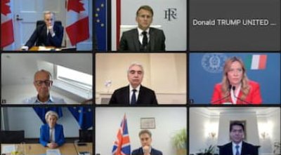 Trump’s Dark Camera Feed at G7 Meeting Sparks ‘Sleep Mode’ Jokes Online