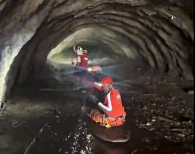 चिलिमे सुरंग तक भारी उपकरण पहुंचाने के लिए भारतीय टीम ने बनाया अस्थायी रास्ता