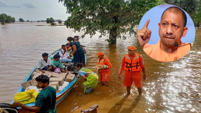 बाढ़ के बीच योगी सरकार का राहत अभियान तेज, 18,810 लोगों को सुरक्षित स्थान पर पहुंचाया