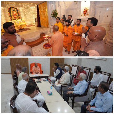 अयोध्या में सीएम योगी ने बजरंगबली का लिया आशीर्वाद, रामलला के दरबार में टेका माथा