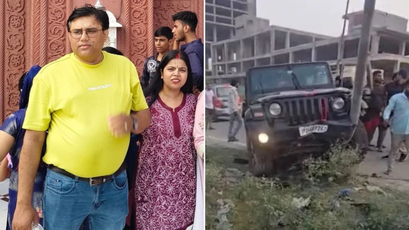 Thar Crash Kills Lawyer, Wife Left Critical in Greater Noida